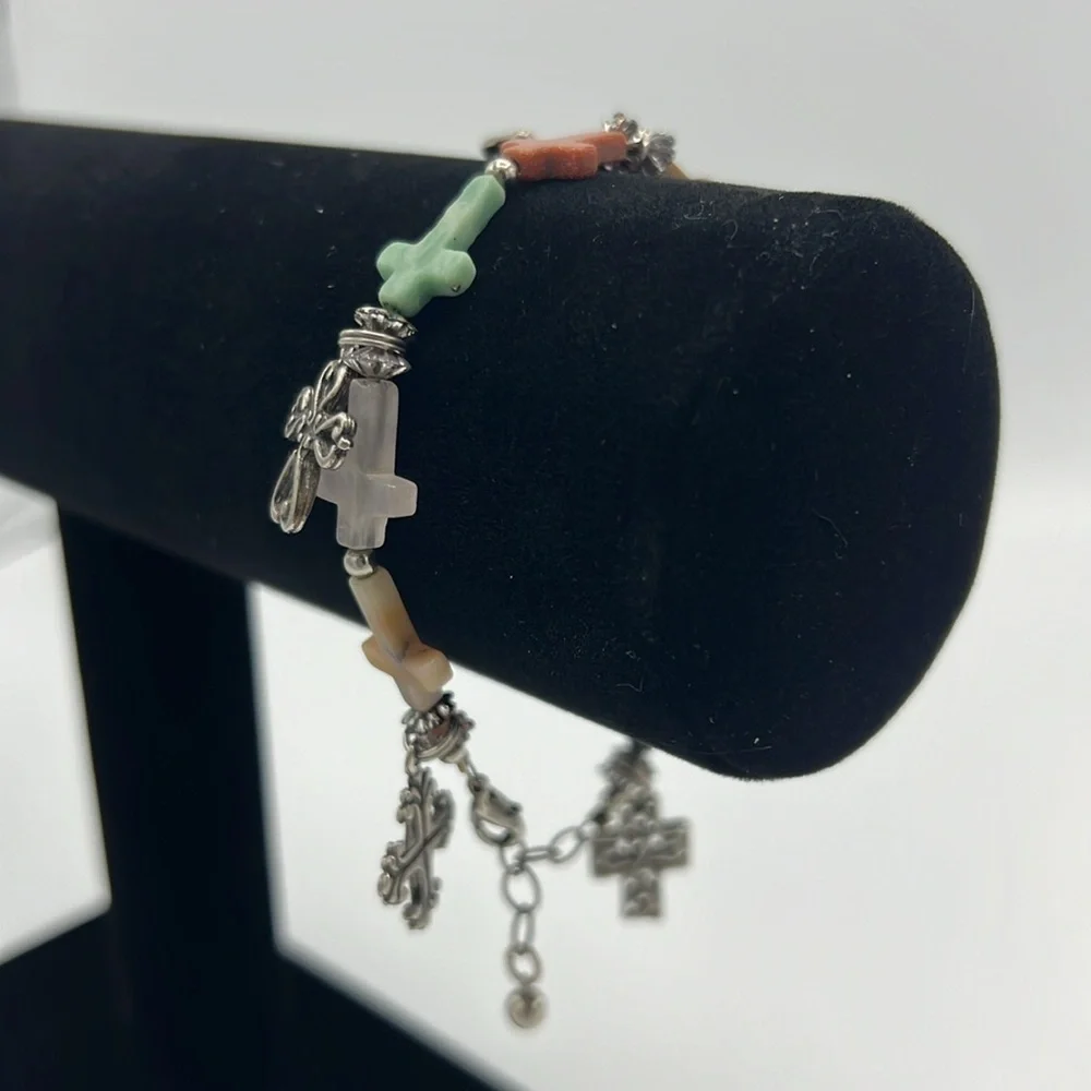 Women’s Stone & Cross Bracelet